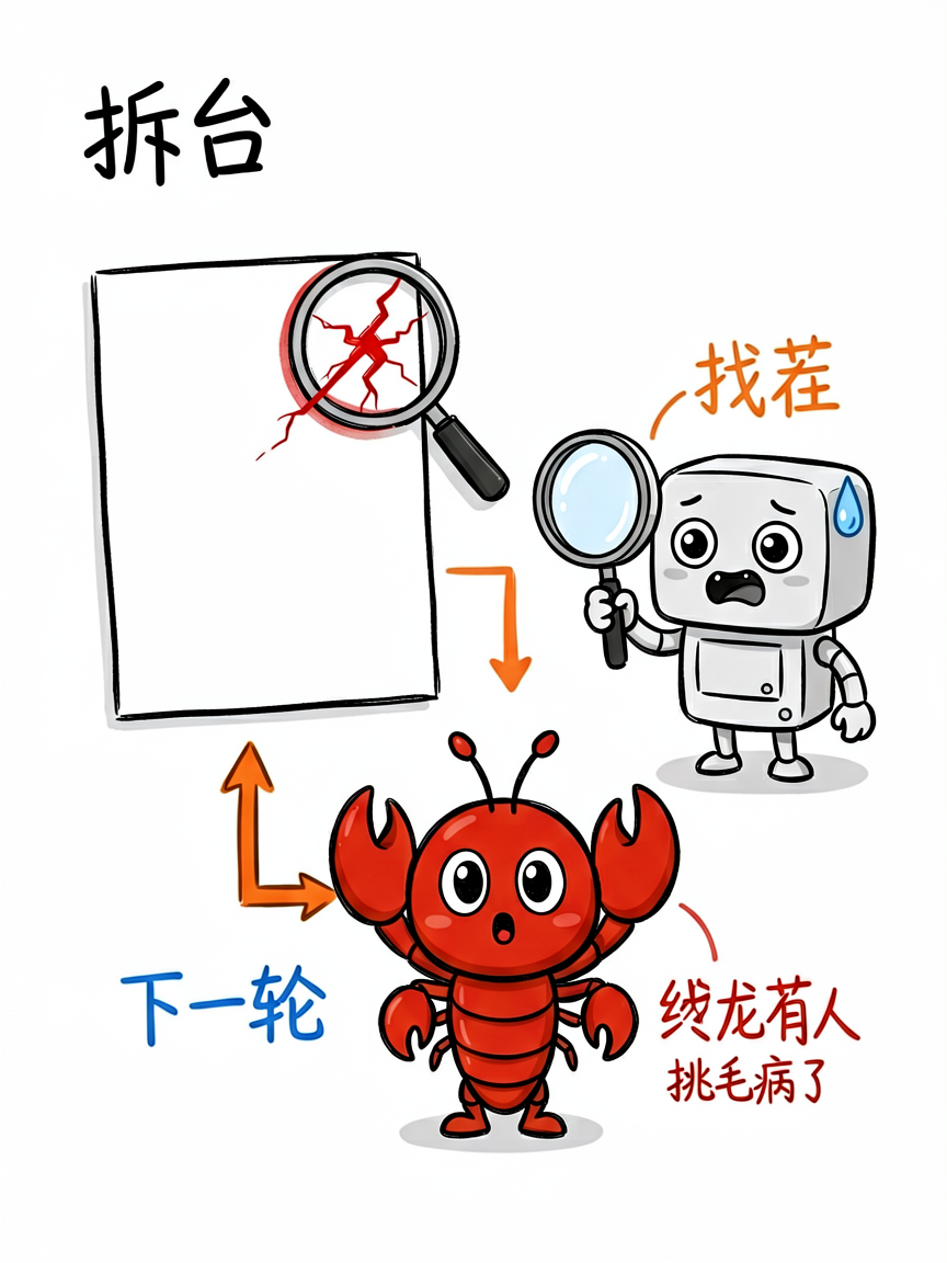 每个方案都配个专职「杠精」,先拆台,再干活